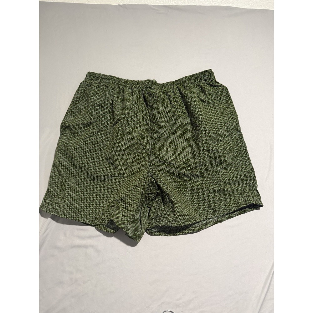 Prospirit green swim trunks shorts, lined, drawstring, men's large‎